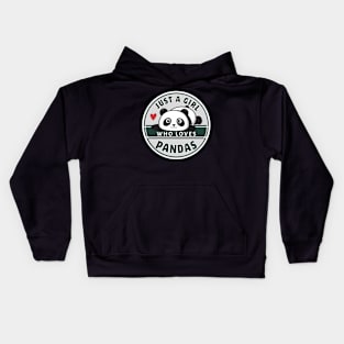 Just A Girl Who Loves Pandas Cute Panda Shirt Gift Kids Hoodie